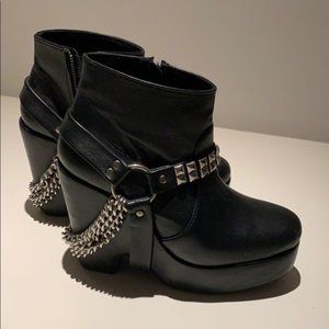 Maurie + Eve Platform Wedge Chain Booties